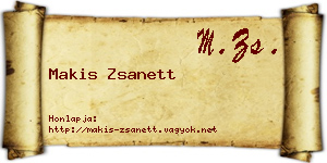 Makis Zsanett névjegykártya